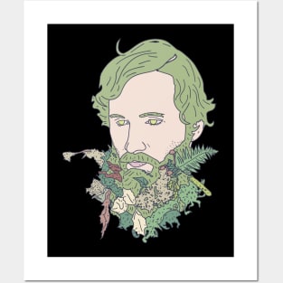 Swamp Person - Green Beard - Marshland Posters and Art